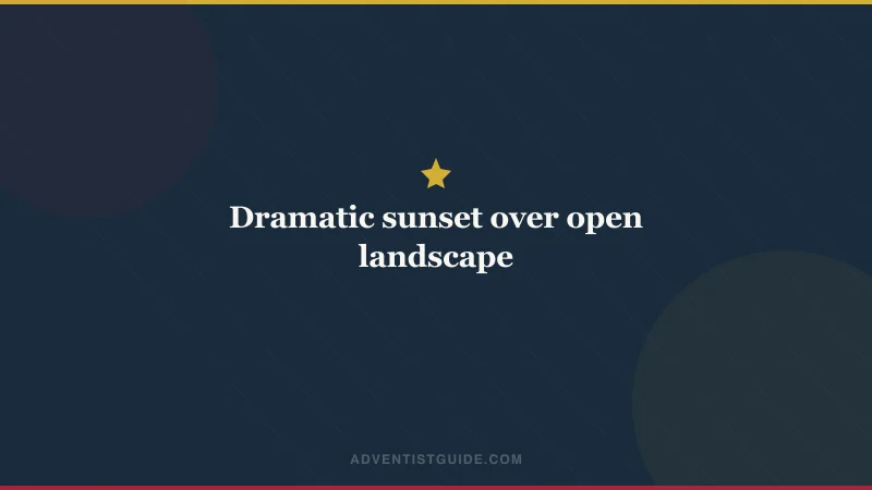 Dramatic sunset over open landscape